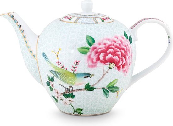 Foto: Pip studio blushing birds theepot porselein wit 1 6l