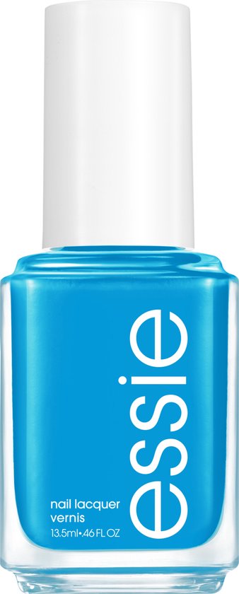 Essie nagellakflesje met blauwe nagellak.