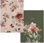 Keukendoek HappyFriday Summer Floral Multicolour 70 x 50 cm (2 Stuks)