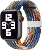 By Qubix Braided nylon bandje - Multicolor - Geschikt voor Apple Watch 38mm - 40mm - 41mm - Compatible Apple watch bandje - smartwatch bandje nylon