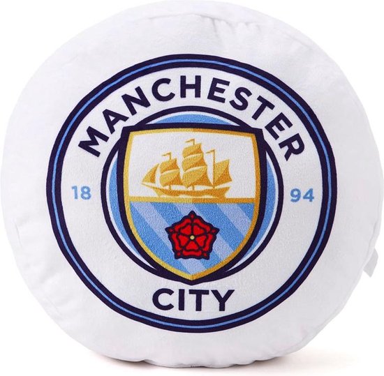 Manchester City Kussen Logo Wit