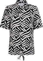 Zoso Blouse Sky Short Sleeve Print 242 0000/0016 Black/white Dames Maat - XXL