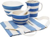 Cornishware Cornish Blue keukenschort L - ONE Size - katoen - blauw wit gestreept schort