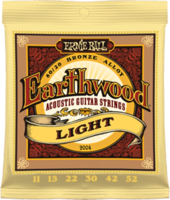 Foto: Ernie ball earthwood acoustic 80 20 light 2004 gitaarsnaren voor westerngitaar 011 052