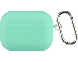 Siliconen Case voor Apple AirPods Pro en Pro 2 – Schokabsorberende Beschermhoes met Clip – Val- en Krasbestendig – Zacht Silicone Hoesje – Ondersteunt Draadloos Opladen – Perfecte Pasvorm – Stijlvol en Duurzaam – Mint Groen