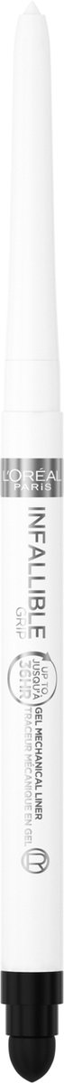 L'Oréal Paris Infaillible Grip 36HR Meta Light Eyeliner – Wit – POLAR WHITE – Opdraaibaar gelpotlood met ingebouwde puntenslijper - 5 g