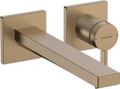 hansgrohe Tecturis E Eéngreeps wastafelkraan inbouw voor wandmontage met uitloop 22,5 cm Brushed Bronze