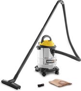 Bol.com Powerplus elektrische stofzuiger nat-droog POWX322 - 1000W stofzuiger auto tapijt zuig- & blaasfunctie - 15l tank - met ... aanbieding