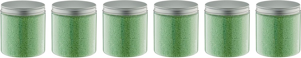 Goedkoopste Badkaviaar Eucalyptus - 200 gram - Pot met aluminium deksel - set van 6 stuks - bad parels voor in bad