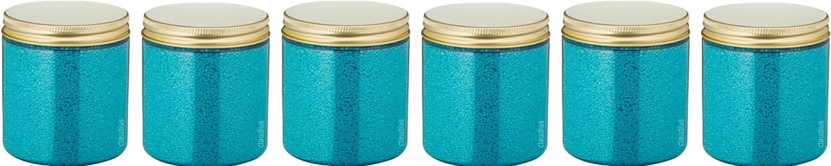 Goedkoopste Badkaviaar Opium - 200 gram - Pot met gouden deksel - set van 6 stuks - bad parels voor in bad
