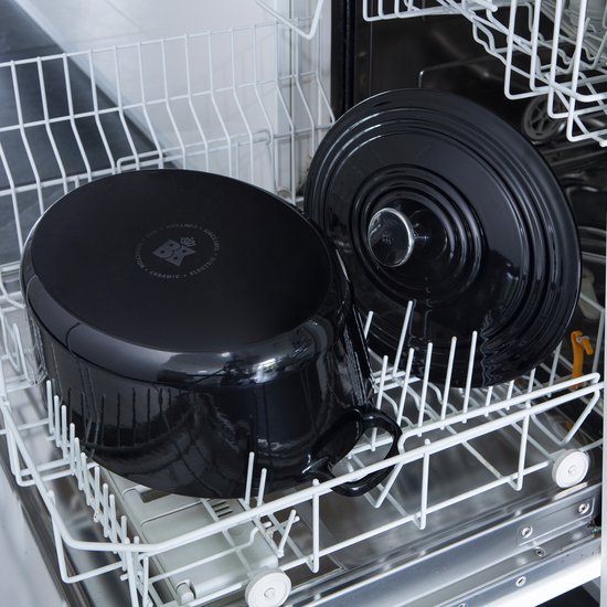 Proeverij ovenschotel met deksel PP zwart 300ml (4 stuks
