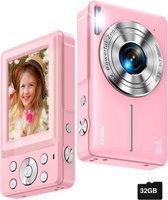 Sounix Kindercamera - 1080P - Camerazoom Functie - 44MP - 16X Zoom - Kindercamera - Kinderspeelgoed - Roze