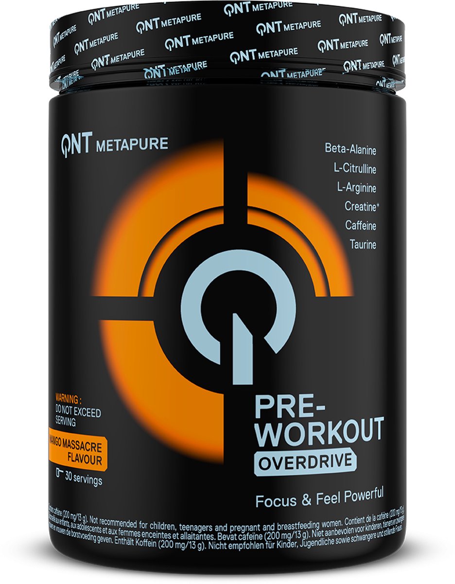 Goedkoopste QNT Pre Workout Mango 390 gram