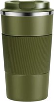 Premium RVS Koffiebeker To Go - Thermosbeker - Travel Mug voor Koffie en Thee - Theebeker - 380ml - RVS - Groen