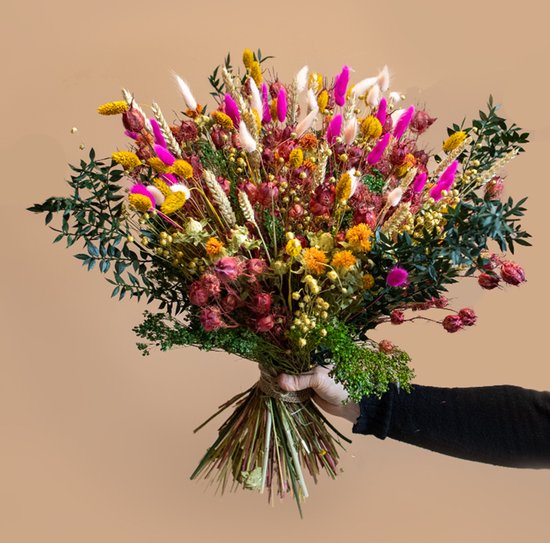 Roselin Deco - Bouquet sec Linda - Fleurs séchées colorées