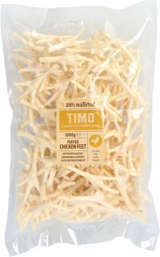 Frigera Gepofte Kippenpoten – 250g, Mono-eiwit, Glutenvrij, Tandverzorgend, Voor Honden