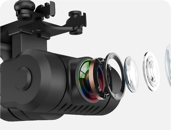 LUXWALLET Libra4 Pro – Drone Quadcopter FPV - 25,2Km/h – GPS WiFI 1,2 KM – Cardan 2 Axes - HD Camera - Oranje