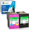 G&G 301 XL compatibel met HP 301 301XL Inktcartridge Zwart en Kleur- 2-pack Hoge Capaciteit