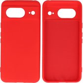 Hoesje Geschikt voor Google Pixel 8 - Fashion Telefoonhoesje Backcover - Siliconen Hoesje - Rood