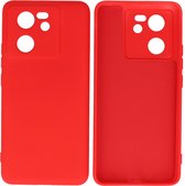 Hoesje Geschikt voor Xiaomi 13T 5G - 2.0mm Dikke Fashion Telefoonhoesje Backcover - Siliconen Hoesje - Rood