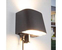 Merkloos LumenXL - Dimbare wandlamp met stopcontacten voor buiten - Ares