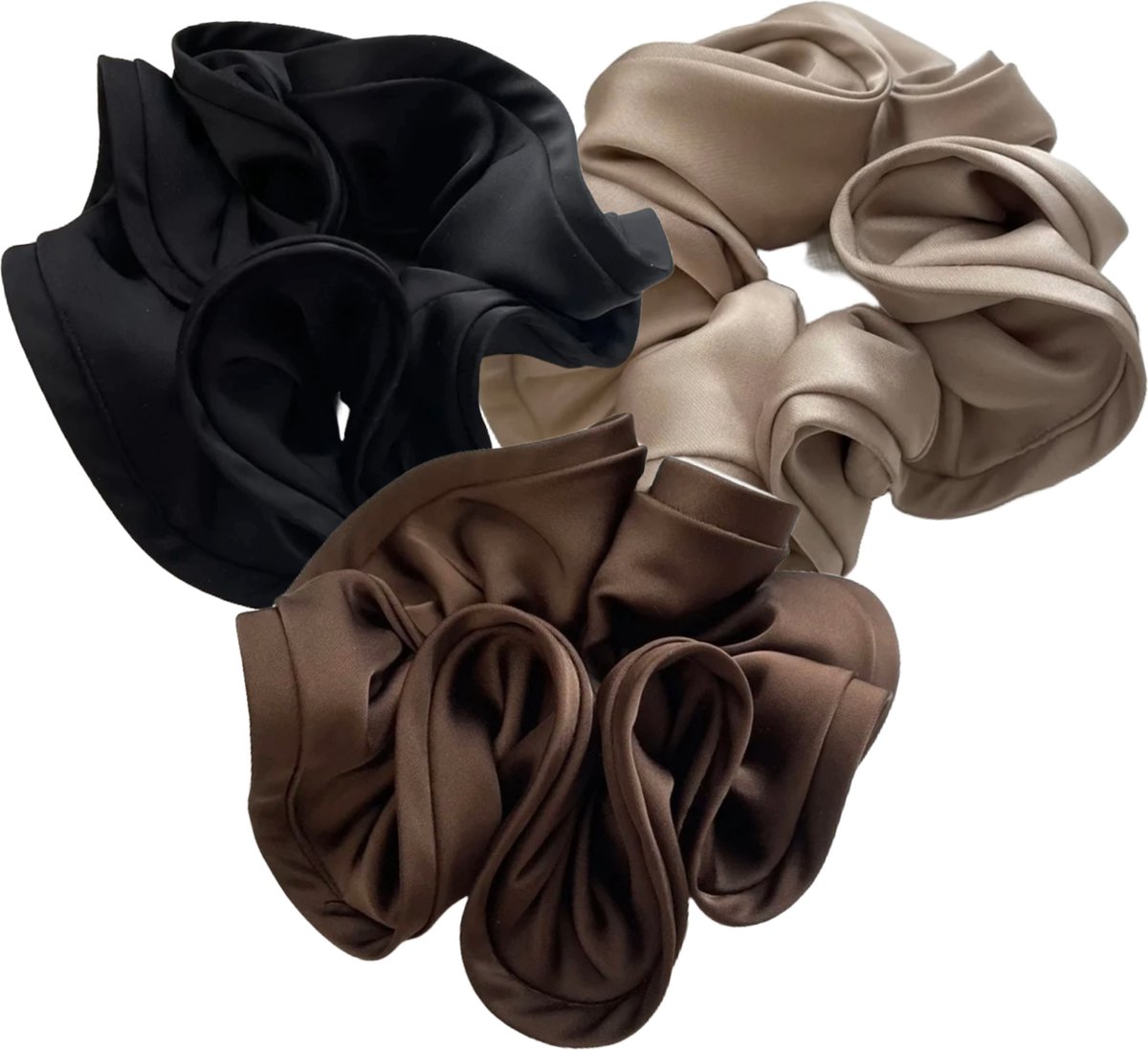 Set Scrunchies Grote Elastische Haarbanden Zacht