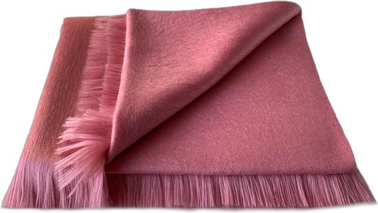 Alpaca D'Luxe Sjaal - Donker oud roze - Scarf - Sjaal van alpacawol - Luxe cadeau - Sjaals Dames - Sjaals Heren - Lange sjaal - Damesmode - Zacht en Warm - Moederdag Cadeau - Nekwarmer - Pink - Dameskleding - Verjaardagscadeau - Elegant - Comfortabel