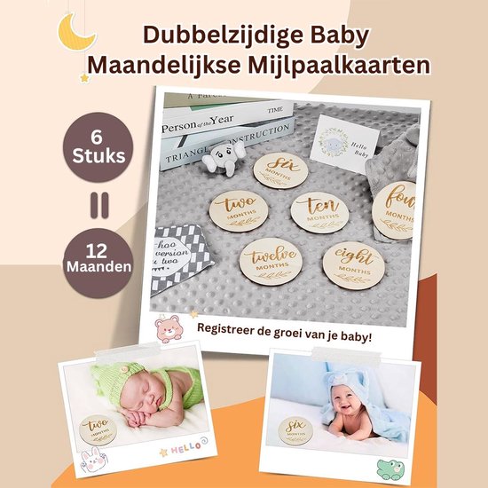 Luxe Kraammand - Geboortemand - Kraamcadeau Meisje of Jongen - Wit van LUXE. — afbeelding 4