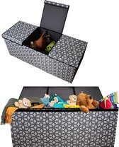 ZiaYunior Boîte de rangement - Opbergbox avec couvercle - Coffre à jouets avec compartiments