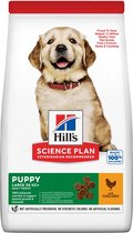4x Hill's Science Plan Large Breed Puppyvoer met Kip 2,5kg