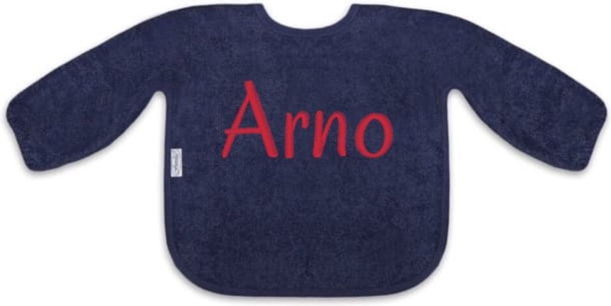Goedkoopste Mouwslab Navy met naam | geborduurd | gepersonaliseerd