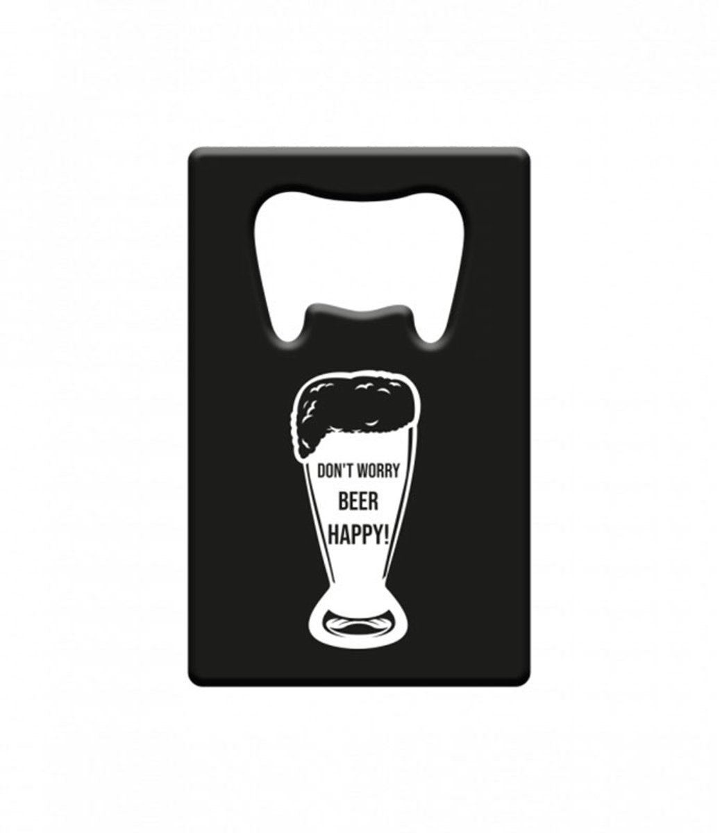 Metal beer opener - Don't worry beer happy