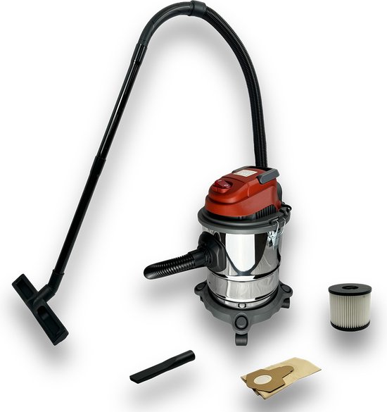 SHARK Vacuum Cleaner Nat en Droog Stofzuiger Bouwstofzuiger | Stofzuiger | 1200 Watt | IPX4 | RVS vuilreservoir 15 L | Stroomkabel 4 m | Blaasfunctie