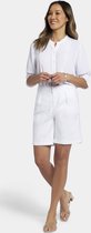 NYDJ Relaxed Short Wit Stretch Linnen | Optic White