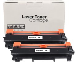 MediaHolland - Huismerk Toner TN2420 geschikt voor Brother Laser Printers - 2x Zwarte Toners - Toners Cartridges - Zwart: 2x 6000 Pagina's