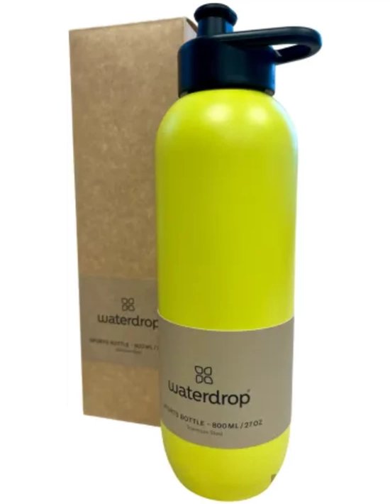Waterdrop Sports bottle 800 ml Micro lyte Yellow with pull-up cap