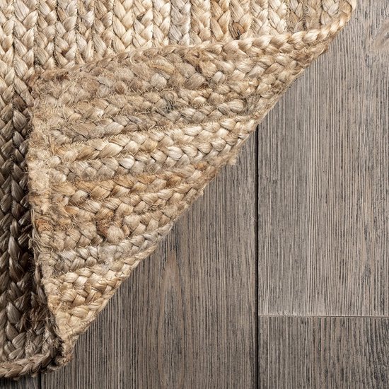 Jute tapijt (90 cm) Maori Waterblauw - Tapijten