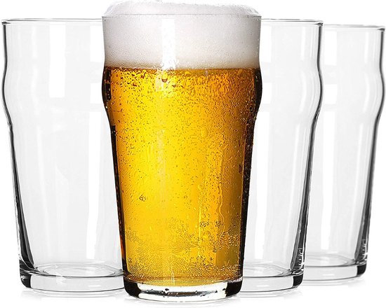 Foto: Britse pint glas english straight pint glass bierglazen 2 stuks