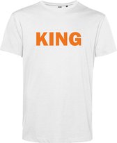 T-shirt King | Koningsdag kleding | Oranje Shirt | Wit | maat L