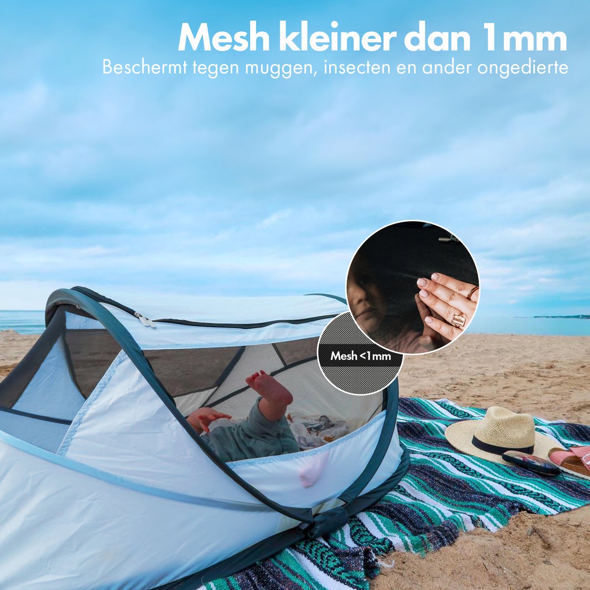 Deryan BabyBox Campingbedje - baby tentje - Blue thumbnail 4