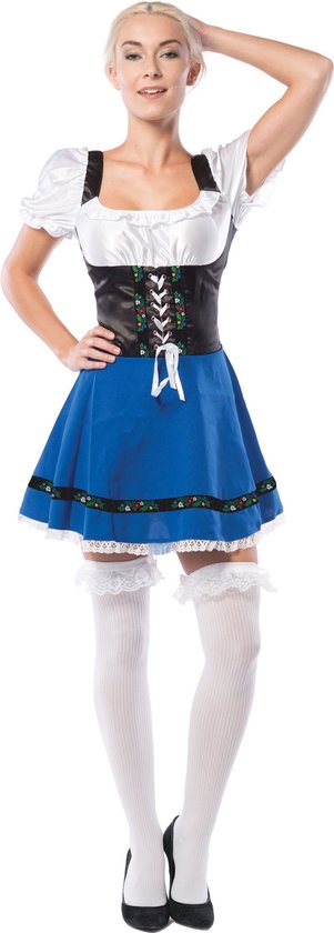 Partyxclusive Dirndl Sylvia Dames Polyester Blauw Mt M