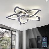5 Lampe de ventilateur Lotus - Ventilateur de plafond - Lampe Smart - Avec gradateur - Ventilateur à 3 modes - Lampe de Cuisine - Lampe de salon - Lampe moderne