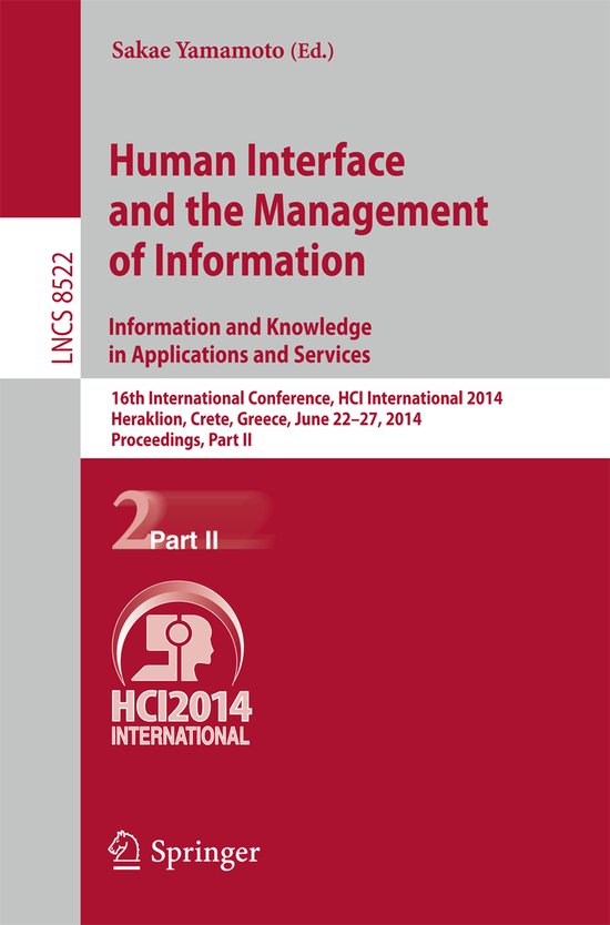 Human Interface and the Management of Information Informatio ... - cover