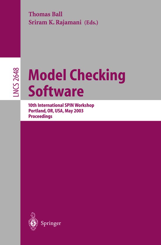 Model Checking Software - cover