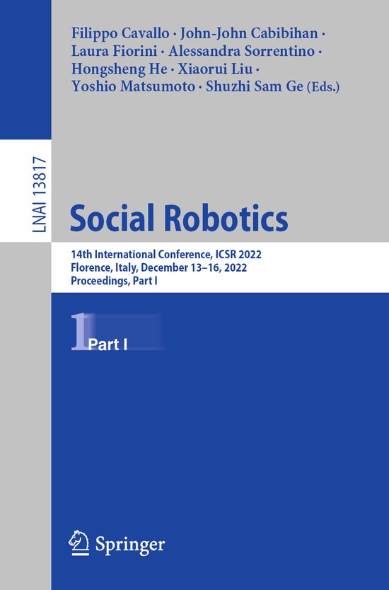 Lecture Notes in Computer Science13817- Social Robotics - cover