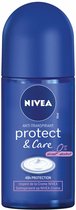 Nivea Deodorant Roller Protect en Care - 3 x 50 ml - Voordeelverpakking