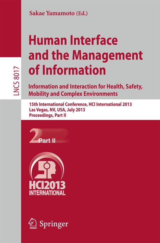 Human Interface and the Management of Information - cover