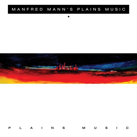 Albumcover met schildering van een stad in de verte, tegen een dramatische lucht van donkerblauw, zwart en fel oranje/rood.