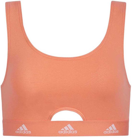 Adidas Sport Scoop Bralette Dames Beha - coral - Maat XL