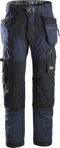 Snickers 6902 FlexiWork, Werkbroek+ met holsterzakken - Donker Blauw/Zwart - 120